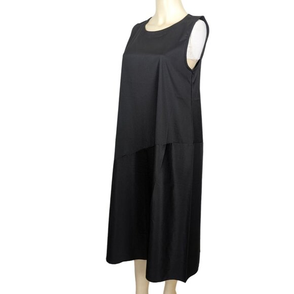 LOUISE OROP sleeveless minimalist casual trapezoid black‎ dress size S / M - Picture 4 of 16